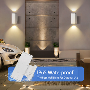 Aigostar parete esterna luce GU10 antracite in alluminio IP65 impermeabile up Down lampada per esterno balcone caldo bianco CCT illuminazione - Product Image 2