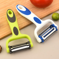 Op voorraad Groothandel Handmatige 3-in-1 Schilmes, Rasp en Multifunctionele Draaibare Groente- & Fruitrasp Keukenhulpje