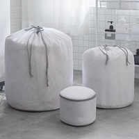 Sac à linge, grand filet en tissu pour la lessive, cordon à œillets et cordon de serrage, robuste et personnalisable