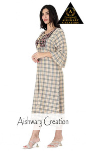 Maillard durable 100% coton tenue décontractée motifs floraux solides tuniques midi pour la saison d'automne Logo arrière tissé - Product Image 4