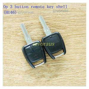 100% протестировано, прошло проверку качества, корпус кнопочного ключа Op3 без держателя батареи, лезвие HU46, черный, для автомобилей Opel - Product Image 2