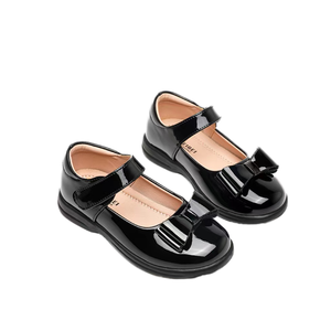 Надежный поставщик, детская спортивная обувь, 2025 Осенняя повседневная обувь, высокие модные черные туфли принцессы для девочек - Product Image 4