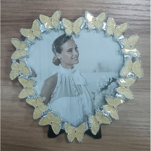 Heart Shape Metal Photo <b>Frame</b> With Butterfly Design Plating Aluminum Tabletop Decoration For Home Wedding Gift - Product Image 5