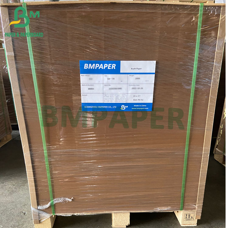 High Strength Cement Bag Paper , Brown Kraft Paper 70gsm 80gsm 85gsm 100gsm 120gsm
