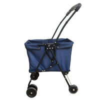 Poussette d'extérieur multi-animaux, réglable, lavable, portable, à 4 roues, respirante, en métal, pliable, compatible voiture, imperméable