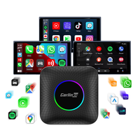 Adaptador Dongle Tbox Ambiente Carlink Inalámbrico Android Auto LED SM6225 8G 128GB Smart Media Carplay Ai Box para Apple Tiktok