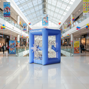 Cabina de Dinero Inflable Portátil/Cubo de Efectivo/Caja/Máquina Inflable para Atrapar Dinero para Publicidad Comercial, Eventos y Promoción - Product Image 1