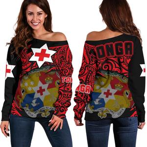 Tonga femmes Vintage <span class=keywords><strong>Floral</strong></span> polynésien <span class=keywords><strong>tatouage</strong></span> courbe hors épaule pull luxe décontracté imprimé pour printemps/été respirant - Product Image 3