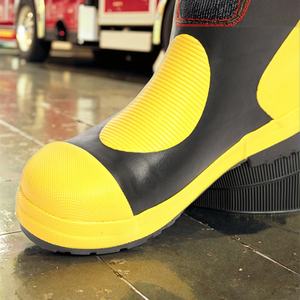 รองเท้าบู๊ตดับเพลิงแบบ 02 สั่งทำได้จากโรงงานโดยตรง ป้องกันน้ำ ทนทานต่อการเจาะทะลุ ป้องกันการกระแทกที่เท้า ทำจากยางและเหล็ก - Product Image 6