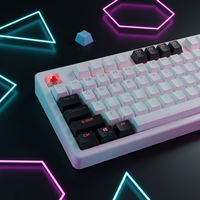 Clavier de jeu mécanique filaire OEM ODM d'usine, 98 touches, USB, personnalisé, rétroéclairé LED, avec bouton rotatif