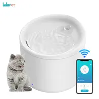 Toptan fiyat kedi su çeşmesi akıllı 2.5L kapasiteli LED ışık uyarı yedek filtre Tuya Wifi otomatik Pet içme çeşmesi