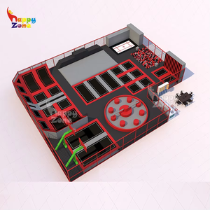 Grand <span class=keywords><strong>parc</strong></span> de trampoline intérieur personnalisé commercial pour équipement de jeu doux de divertissement familial avec parcours d'obstacles Ninja Tag Arena - Product Image 2