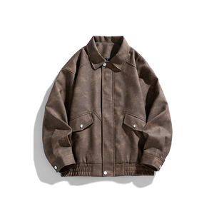 Manteau élégant personnalisé avec logo 2025 Printemps-Automne pour homme, style urbain cool, marque tendance, style Hong Kong, Harajuku japonais - Product Image 3