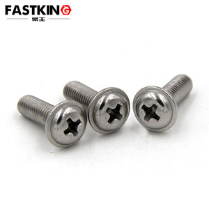 DIN967 A2 SUS304 Phillips Pan lavapavimenti a croce tassello con colletto piccolo vite macchina Inox - Product Image 4