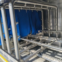 Laveuse automatique industrielle haute pression pour cages à volailles, machine de nettoyage de tapis de cage pour élevages avicoles