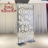 Toile de fond de mariage moderne en PVC avec cadre en acier inoxydable pour événements festifs, décorations de scène, utilisation intérieure et extérieure Hkfumai BP-601