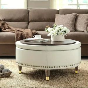 중반 세기 현대 4 인치 다크 브라운 라운드 테이퍼 나무 가구 다리 황동 기본 현대 스타일 소파 다리 캐비닛 침대 다리 - Product Image 5