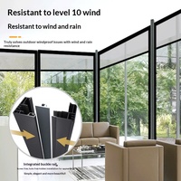 Stores enrouleurs électriques coupe-vent avec télécommande pour balcon