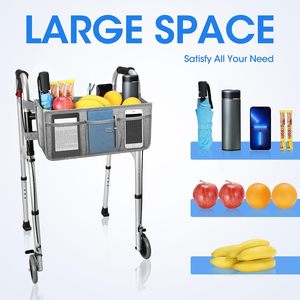 Air <b>Plane</b> ultra Small Lightweight Portable Easy Folding Aluminum Walker Rollator with Seat Rollator Walker with Sideway <b>Bag</b> - Product Image 2