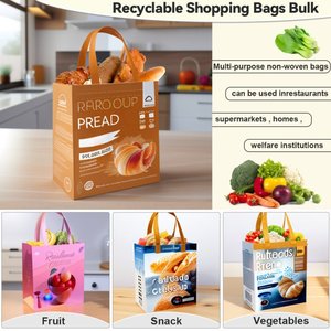 Bolsa no tejida plegable de gran capacidad con logotipo personalizado - Product Image 5