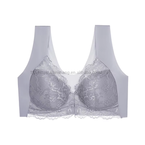 Meilleures ventes : Lingerie féminine sexy grande taille en dentelle, fermeture avant, sans armatures, tendance - Product Image 2