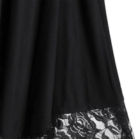 Personnalisé Vintage Mode Coréenne Maxi Jupe Femmes Élastique Taille Haute Ligne Couche Volants Swing Casual Dentelle Patchwork Longue Élégante