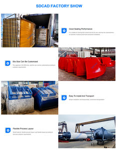 סילו אבקה 120 טון עם מנוע ובקרה PLC לאחסון צמנט בתפזורת ואפר פחם במפעל לייצור בלוקים - Product Image 2