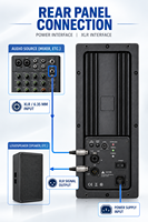 Module amplificateur de plaque de subwoofer métallique professionnel 1000W 4 Ohm pour haut-parleur actif de système PA 15/18 pouces