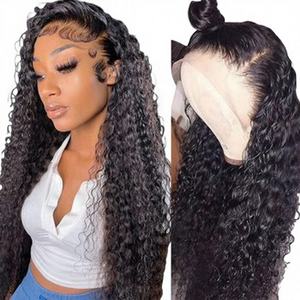 Peluca de Cabello Humano con Frente de Encaje 13x4, Densidad 180, Cabello Humano Brasileño Ondulado, Pelucas para Mujeres Negras, Peluca Frontal de Encaje Rizada <span class=keywords><strong>sin</strong></span> Pegamento - Product Image 1