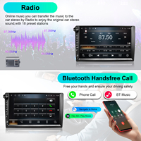 Autoradio multimédia universel Android Auto CarPlay avec écran capacitif de 9 pouces, GPS intégré, DSP, WIFI, BT, FM, 4+64G, lecteur vidéo USB pour voiture