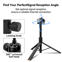 Support de trépied Starlink Mini avec adaptateur et rotation à 360° °   Support inclinable, compatible avec le terminal Starlink Mini, support portable pour utilisation en extérieur