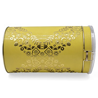 Boîte en métal ronde de qualité alimentaire avec couvercle à fermoir transparent, boîte de rangement hermétique pour le thé, le café, les collations, les emballages cadeaux