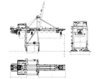 Grue de quai conteneurisée STS robuste de 65 tonnes avec motorisation à longue portée, hauteur de levage de 50 m et portée de 30-60 m pour port