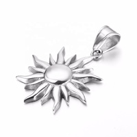 Collier pendentif soleil Hiphop MECYLIFE en acier inoxydable, bijoux de mode pour hommes