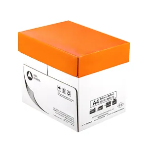 High Quality A4 copy paper box with separate lid Carbon-free Copy Paper packing Printed logo Heaven and earth box for Printer