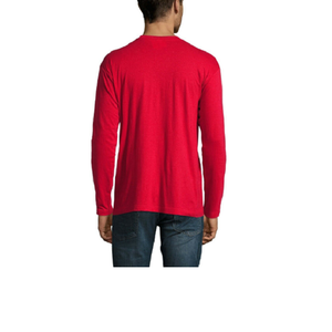 T-shirt à manches longues décontracté pour homme, taille plus, compression, respirant, tricoté, blanc, impression par sublimation 3D directe, coton élasthanne - Product Image 6