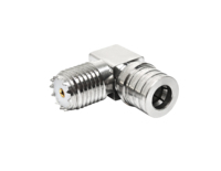 Adaptador de Conector WSARK QMA Macho en Ángulo Recto a Mini UHF Hembra en Ángulo Recto