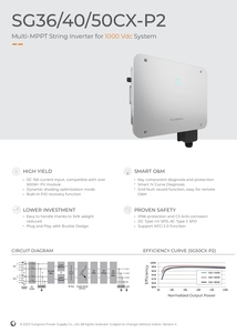 Inversor solar multi-mppt <span class=keywords><strong>Sungrow</strong></span> de alta eficiencia de 1000V CC para sistema fotovoltaico - Product Image 2