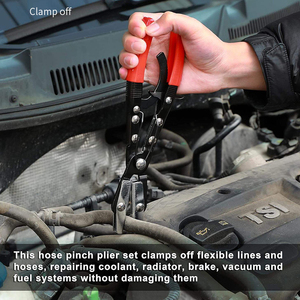 Jeu de 3 pinces à sertir à cliquet pour tuyaux, 8, 10 et 12 pouces, pour radiateur, liquide de refroidissement et conduites de carburant automobiles - Product Image 5