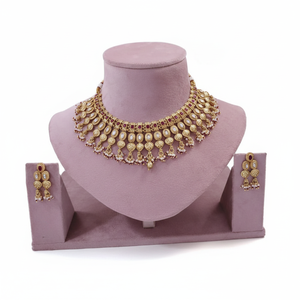 ชุดสร้อยคอหิน pota และไข่มุกชุบทอง11714309DP ชุดเครื่องประดับที่ประณีตสวยงาม - Product Image 2