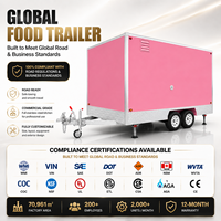 Fabrication sur mesure de food trucks, chariot à café extérieur, camionnette à nourriture chinoise, friteuse pas chère, remorque de restauration rapide
