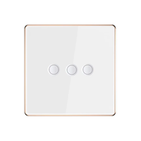 Interrupteur intelligent Wi-Fi Smart Life, type 86, 12,3, 4 gangs, en verre trempé, étanche, sans fil neutre, panneau tactile, commande vocale, luxe