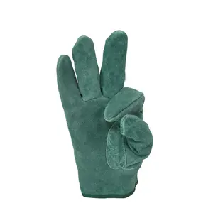 Оптовая продажа высококачественных защитных кожаных перчаток, сварочные перчатки из воловьей кожи