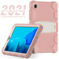 Funda de silicona a prueba de niños para Samsung Galaxy Tab A7 Lite, funda de 8,7 pulgadas, 2021