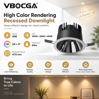 Spot encastré LED moderne pour intérieur, projecteur anti-éblouissement COB blanc chaud 10W pour hôtels et projets