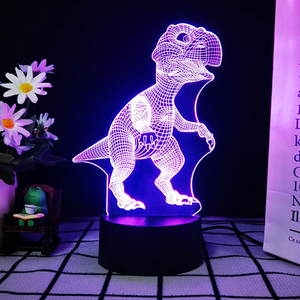 Touch LightSeven Color 3D Nightlight Dinosaur Style LED Nightlight Table Decoration <b>Light</b> Illusion <b>Lights</b> <b>for</b> Bedroom Decoration - Product Image 4