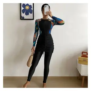 SIPO <b>Women's</b> <b>Modest</b> Sportswear Long-Sleeved 3-Piece Burkini Islamique Muslim <b>Swimwear</b> Swimsuit - Product Image 1