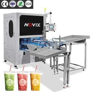 Imprimante à gobelets en plastique colorée à passage unique rapide Novix UV Inkjet 360 Industriale Ricoh Tournament Cup, machine d'impression avec chargeur automatique - Product Image 1