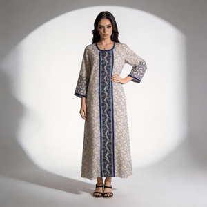 Robe Abaya de Soirée en Polyester Brodé de Luxe Personnalisée de Haute Qualité en Gros pour Femmes Musulmanes - Product Image 3