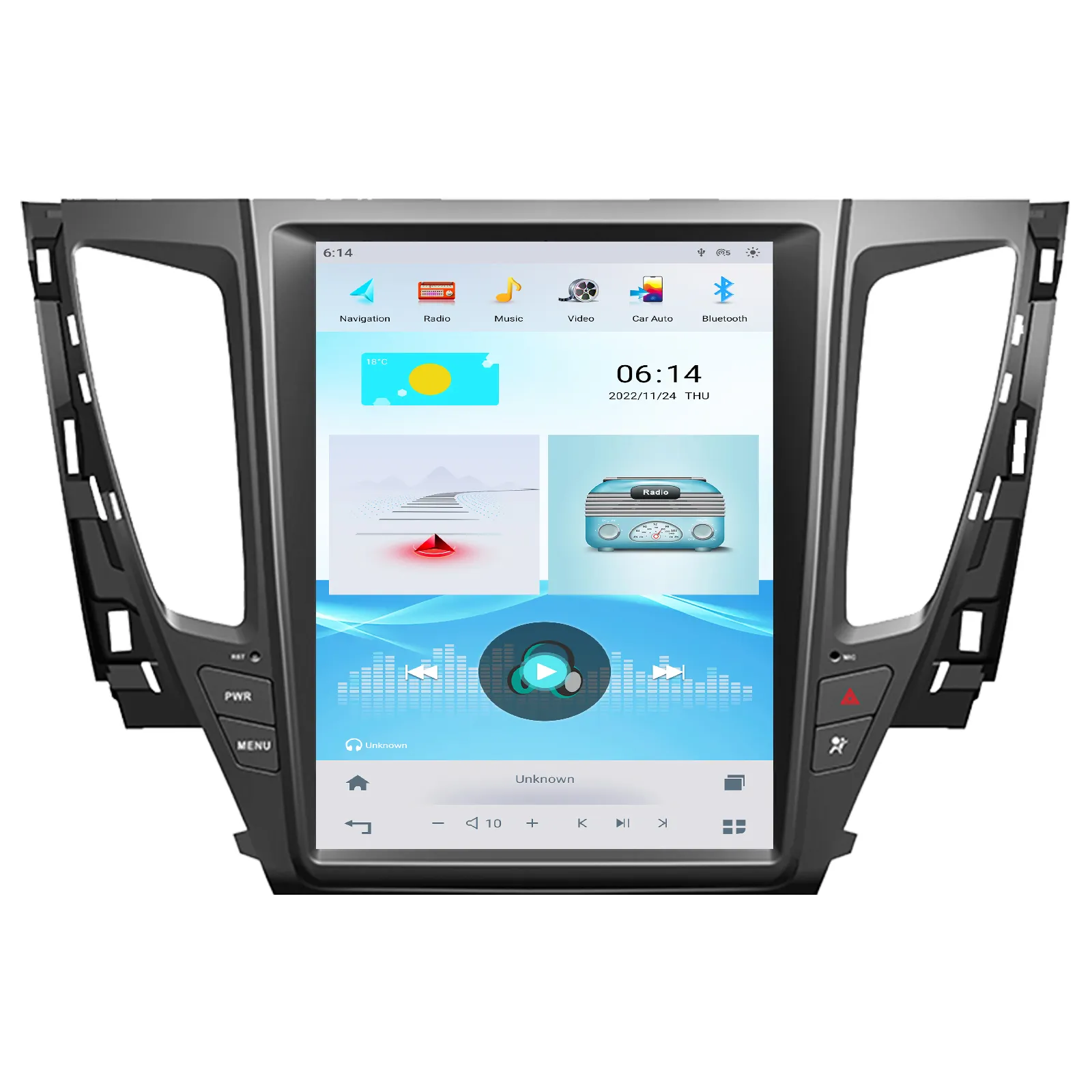 Dokunmatik ekran Android 12 GPS araba oto Stereo kafa ünitesi Video radyo Carplay için MITSUBISHI PAJERO Sport/L200 2016-